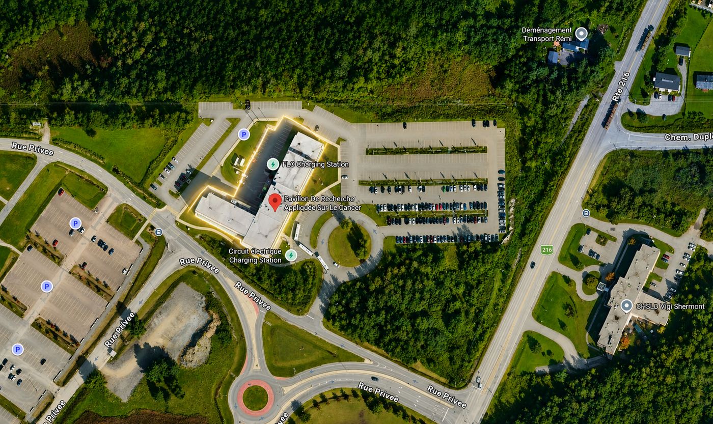 Map and directions to the RNomics Platform, Z8 IRCUS, Universite de Sherbrooke